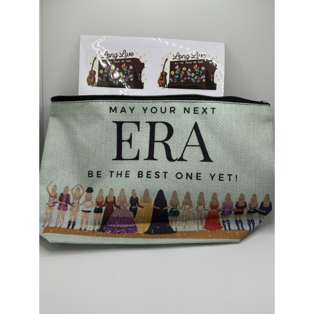 Eras Tour Green Pouch With Stickers - Picture 3 of 4